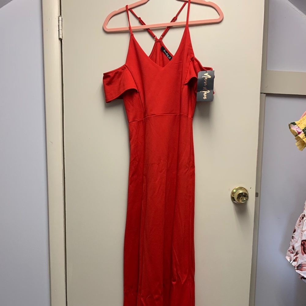Red formal maxi dress nanamacs